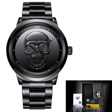 Load image into Gallery viewer, Trendy novelty: Magnificent luxury watch with skull motif. Different colors and models

