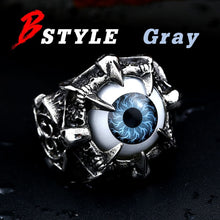 Load image into Gallery viewer, Trendy gothic eyeball eye ring. Different colors available
