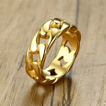 Load image into Gallery viewer, New: Stainless steel men&#39;s ring. Chain style
