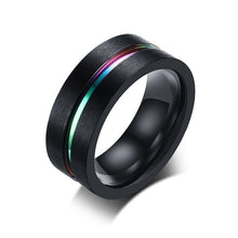 Load image into Gallery viewer, Stainless Steel Rainbow Ring for men. Different colors and models
