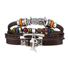 Load image into Gallery viewer, Men&#39;s leather bracelets, set of several pieces depending on the model chosen. Different colors

