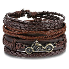 Charger l&#39;image dans la galerie, Bracelets pour Homme en cuir, set de plusieurs pièces selon le modèle choisi. Différents coloris
