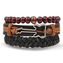Load image into Gallery viewer, Men&#39;s leather bracelets, set of several pieces depending on the model chosen. Different colors
