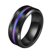Load image into Gallery viewer, Beautiful trendy ring / alliance for Men. Stainless steel. 3 colors available

