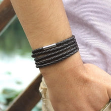 Load image into Gallery viewer, Trend: Leather bracelet for Men. 10 colors to choose from

