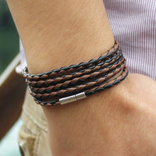 Load image into Gallery viewer, Trend: Leather bracelet for Men. 10 colors to choose from
