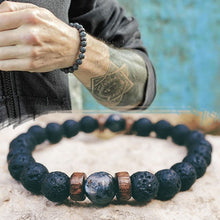 Load image into Gallery viewer, Bracelet for Men. Lava stones. Different models
