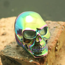 Charger l&#39;image dans la galerie, Nouveau design : Bague tête de mort en acier inoxydable. Différents coloris
